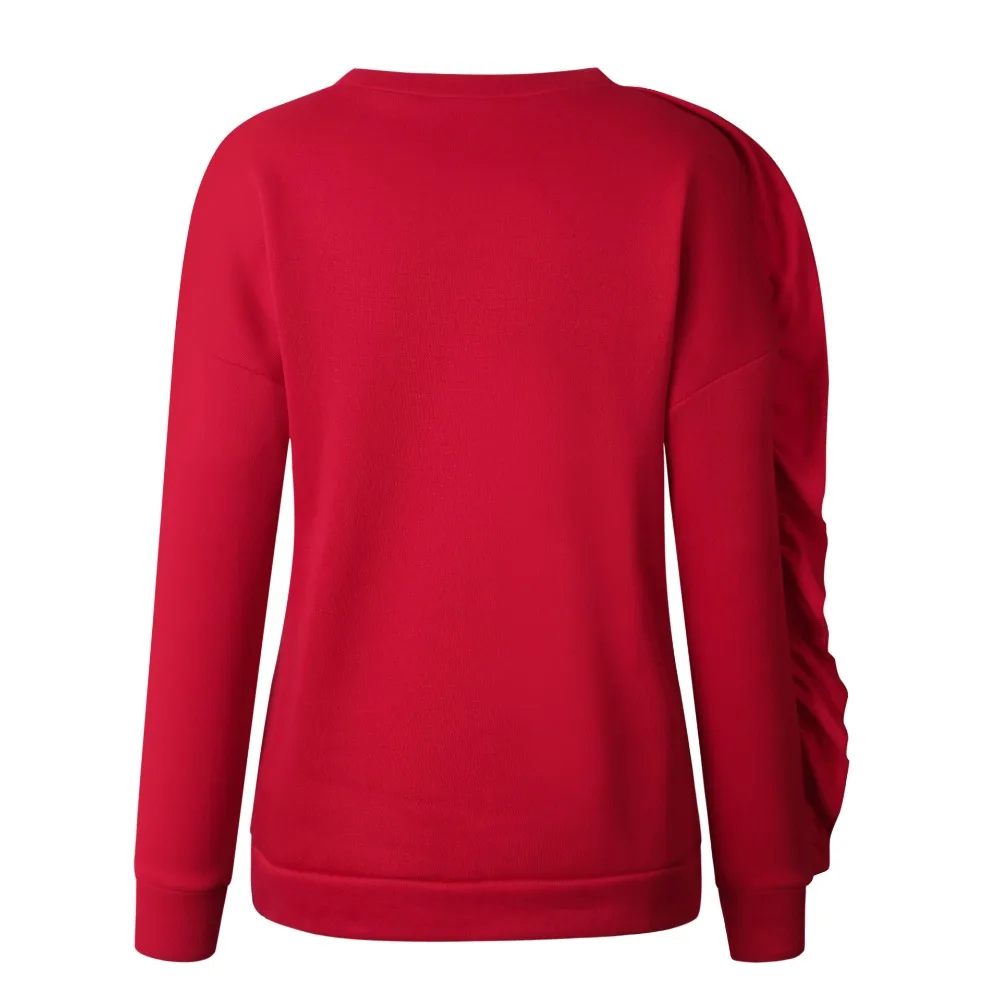 Осенние женские толстовки повседневные печатные с длинным рукавом свободные