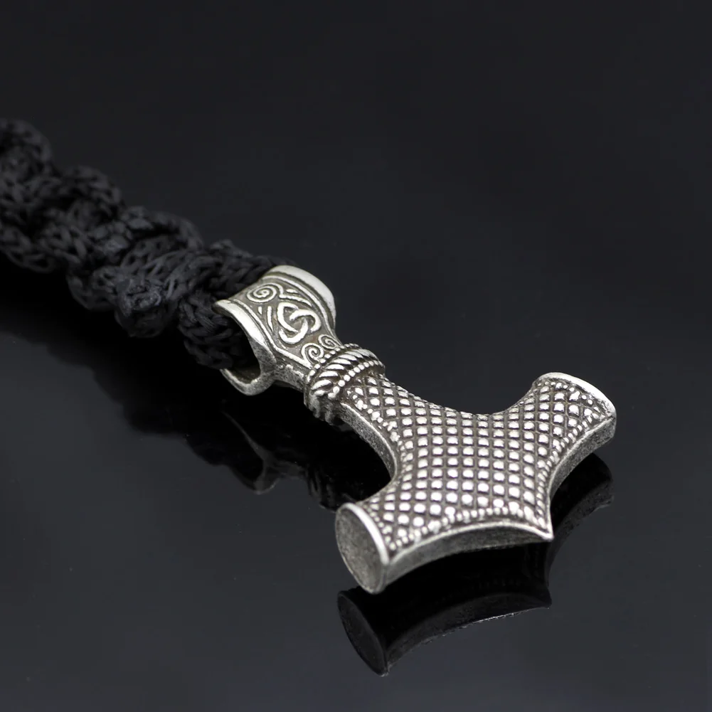 Скандинавский браслет в стиле викингов Тор молот молотка Паракорд Рунический