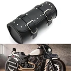 Новая мотоциклетная кожаная сумка из искусственной кожи для инструментов передней вилки, чемодан, седельная сумка для Harley Chopper Bobber Cruiser Dyna Softail Sportster