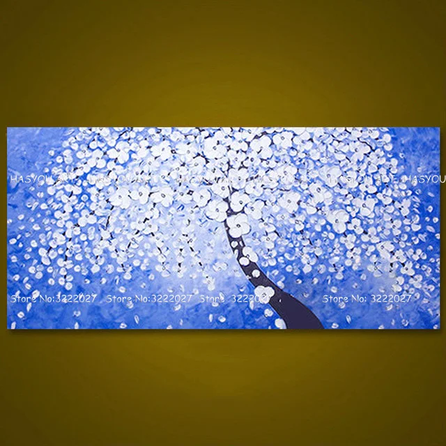 HASYOU Холст Искусство Ручная роспись настенное искусство Черные чистые белые