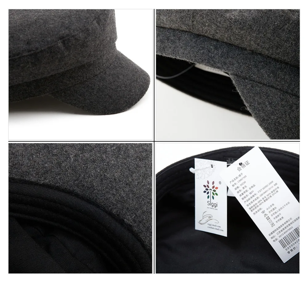 FANCET унисекс шерсть Для мужчин женщин армии шляпу с плоским Однотонная