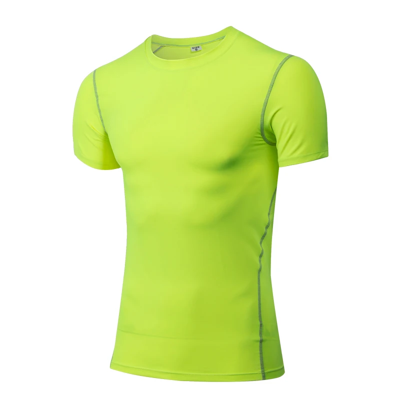 Новинка мужская спортивная одежда колготки для фитнеса футболки с коротким