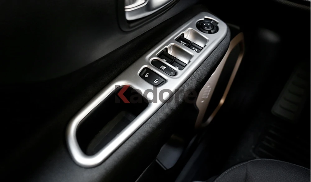 Для Jeep Renegade- ABS Матовый переключатель окна подлокотник крышка рамка панель внутренняя дверь подлокотник Подлокотник Накладка
