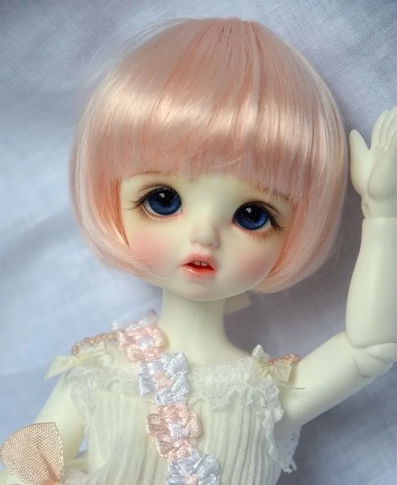 1/3 1/4 1/6 BJD парик Супер кукла короткий розовый прекрасный мохер для куклы