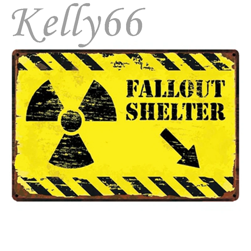 [Kelly66] убежище металлический знак олова плакат домашний декор общественного