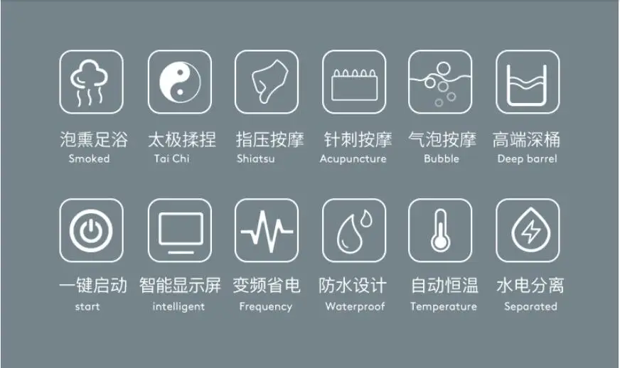 Fully-automatic foot massager electric foot bath thermostated pediluvium device bucket feet massage spa pedicure machine
