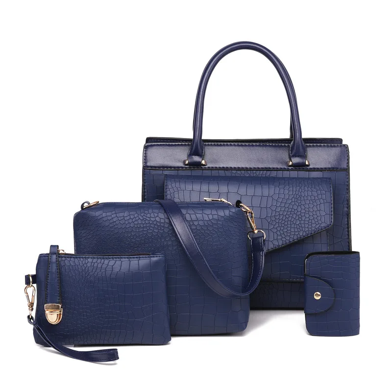 Сумка PACGOTH Женская из искусственной кожи крокодила вместительная элегантная 4