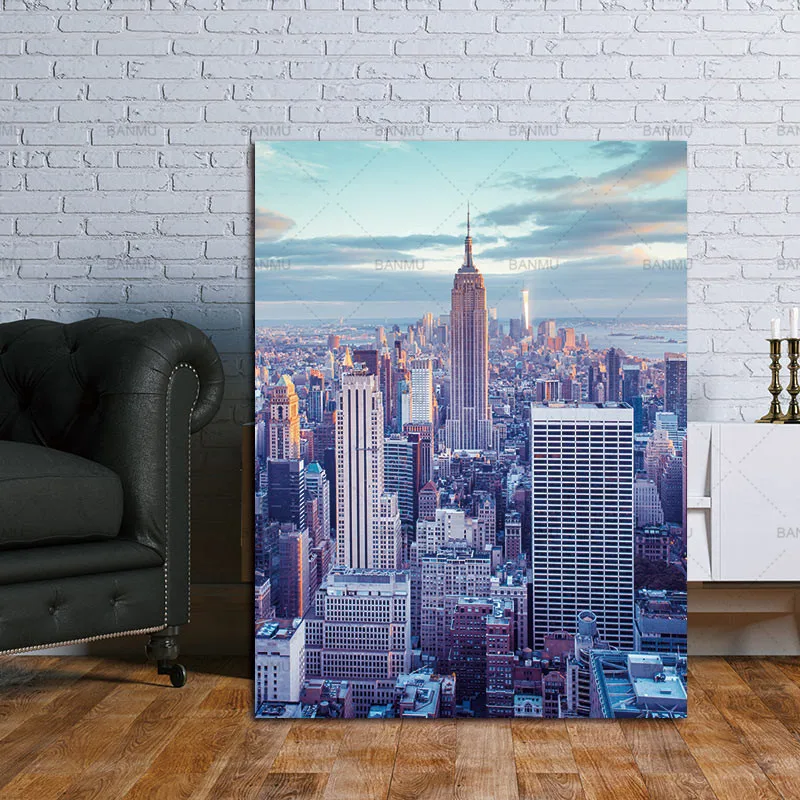 Картина на холсте картина стене плакат Декор для дома принт городской пейзаж