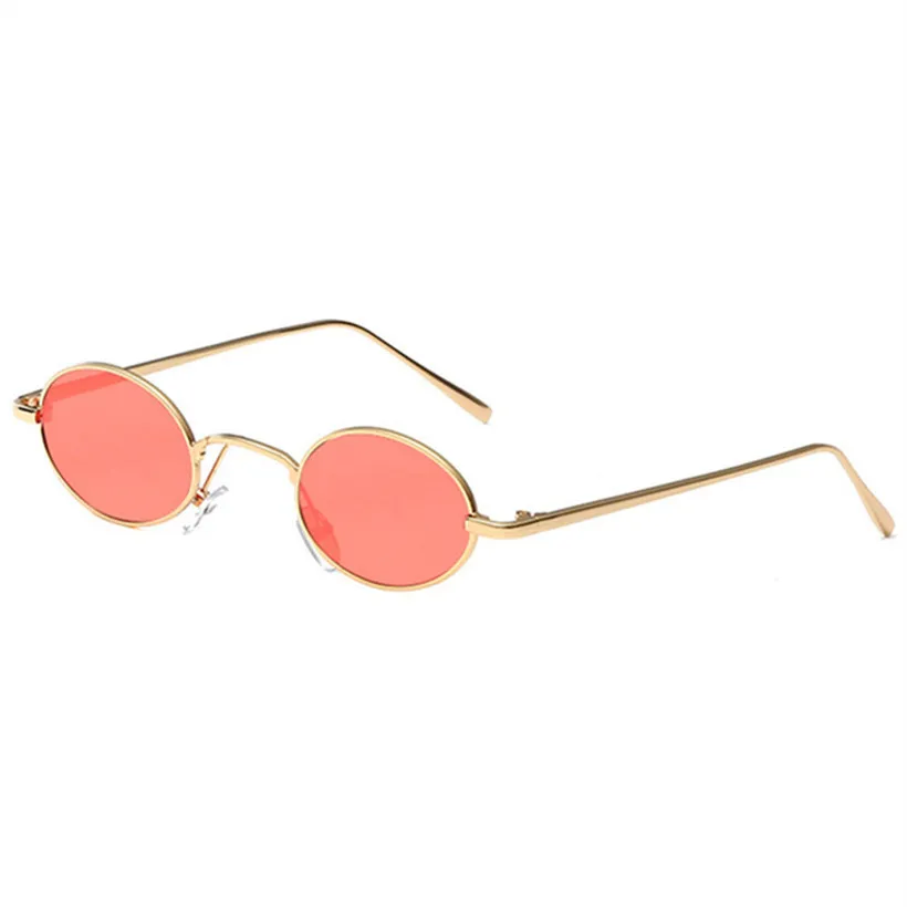 NYWOOH роскошные круглые солнцезащитные очки для женщин и мужчин маленькие металлические овальные солнцезащитные очки ретро женские мужские черные красные желтые линзы очки