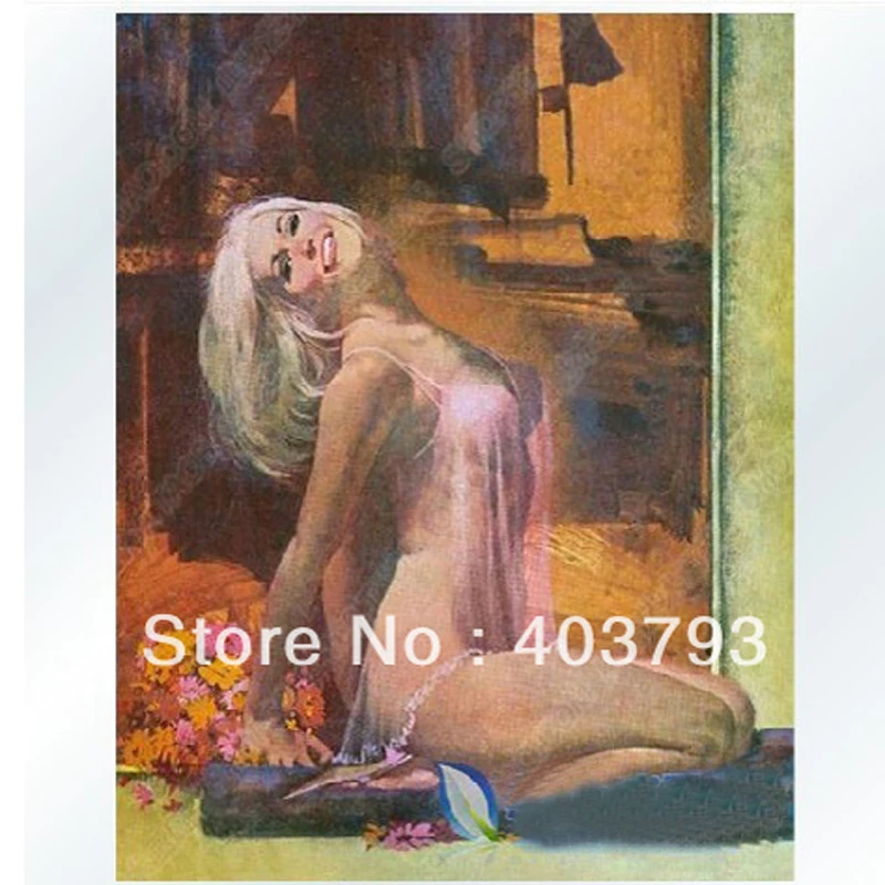 MODERN ABSTRACT OIL PAINTING CANVAS BODY ART PARIS GIRL HOME DECOR WALLART FOR LIVING ROOM | Дом и сад