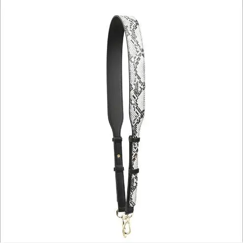 Snake pattern white Модная сумка из спилка с леопардовым дизайном, регулируемый ремень для сумки, трендовая ручка для сумок, аксессуары - Цвет: Snake pattern white