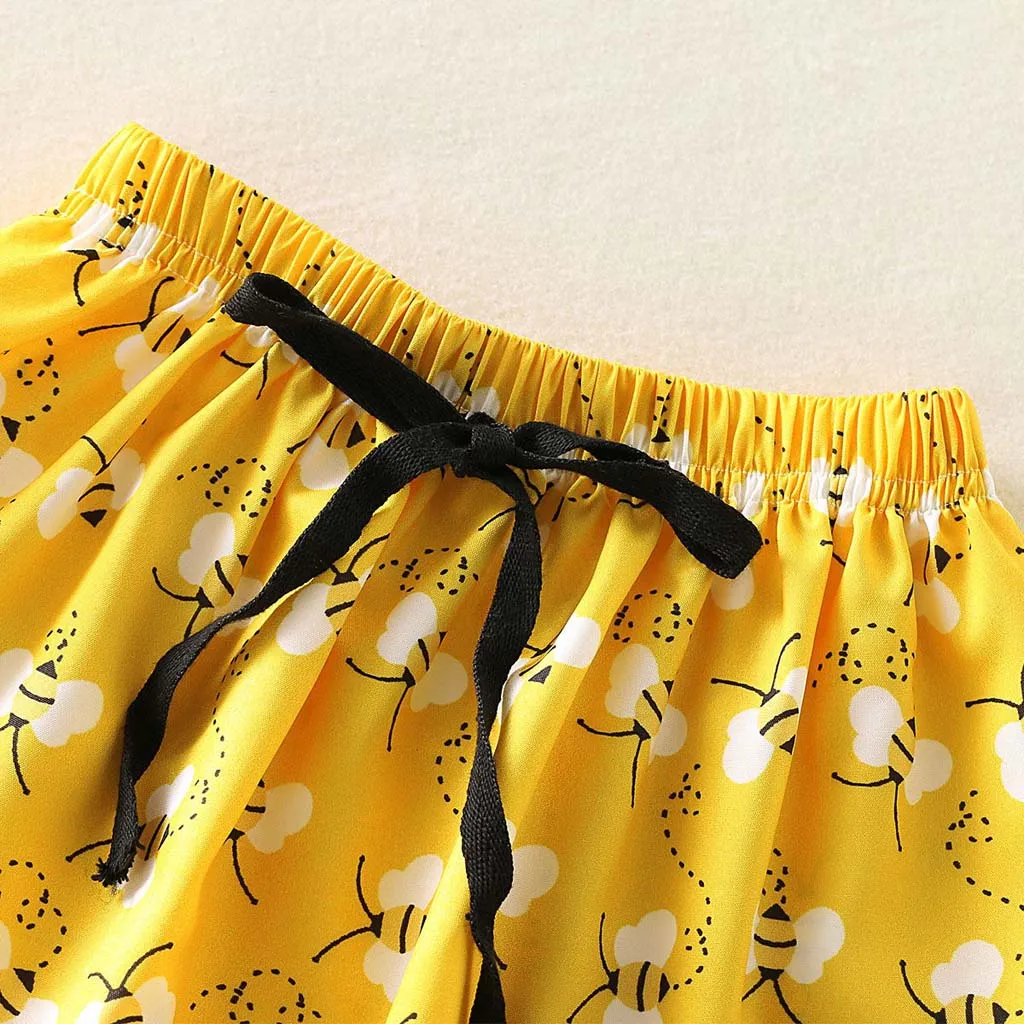 Комплект одежды для маленьких девочек Новинка лета 2019 хлопковая Футболка с