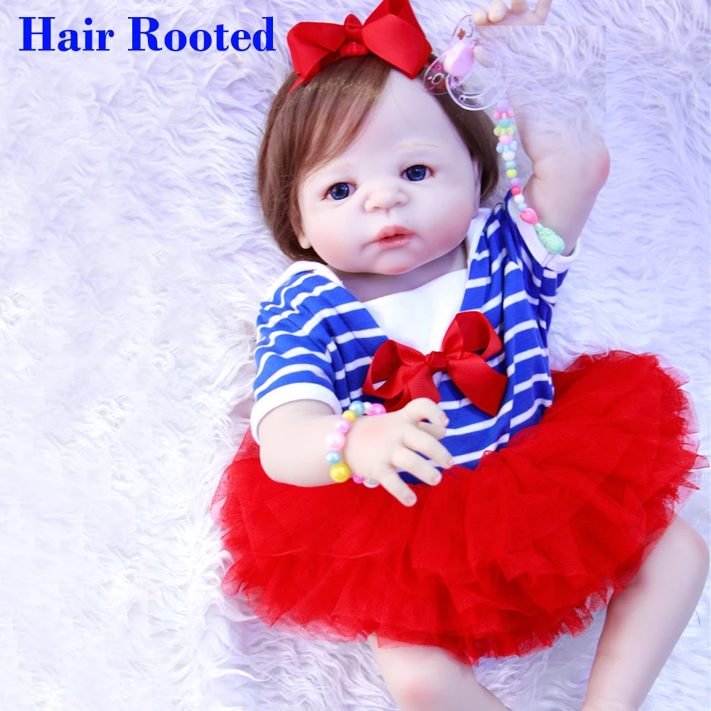 Dollmai sleeping reborn baby toy dollmai 22 &quot55 см силиконовые виниловые куклы girl bebes bonecas play house