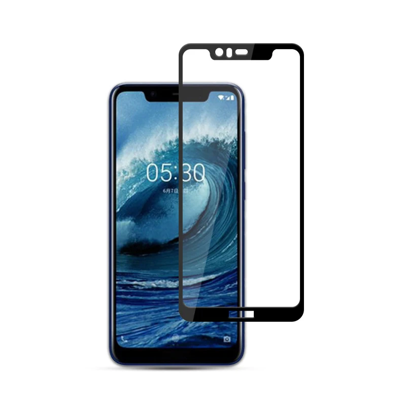 Закаленное 3D стекло для Nokia X5 2018 2 шт. полноэкранная Защитная пленка 5 1 Plus|Защитные