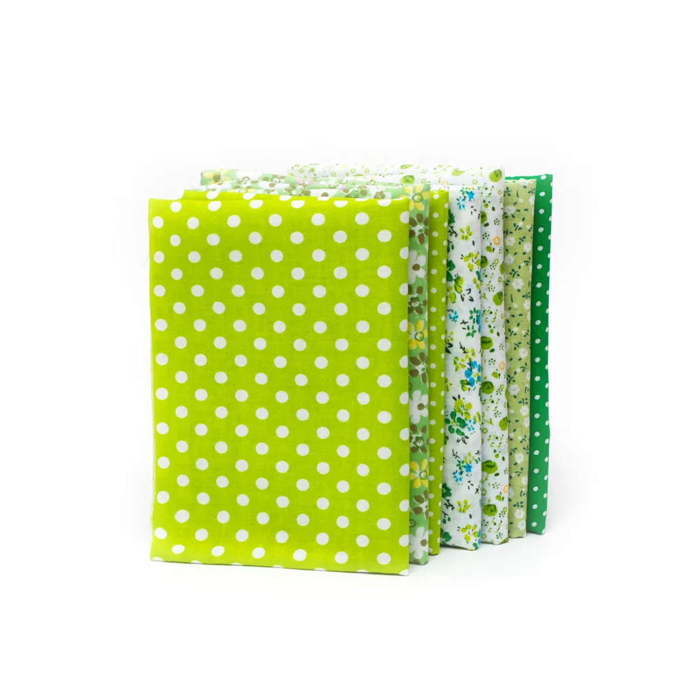 7PCs Green 50x50cm 7 шт., 50X50 см, хлопковая ткань, квадраты, набор лоскутов, предварительно вырезанное одеяло, квадраты для поделок, ручная работа, Лоскутная Ткань, сумка, рукоделие, лоскуты - Цвет: 7PCs Green 50x50cm
