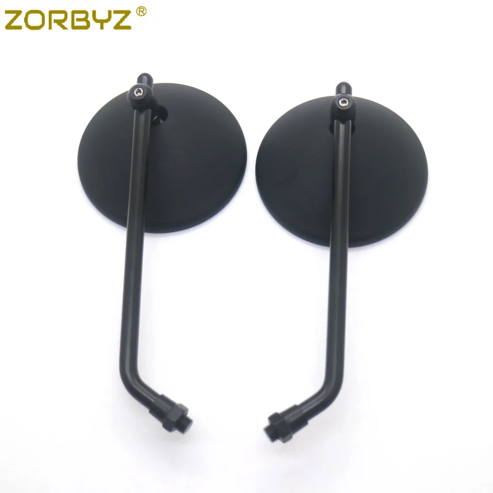ZORBYZ мотоцикл 10 мм черный Ретро Круглый обзор боковое зеркало для Honda Kawasaki Suzuki