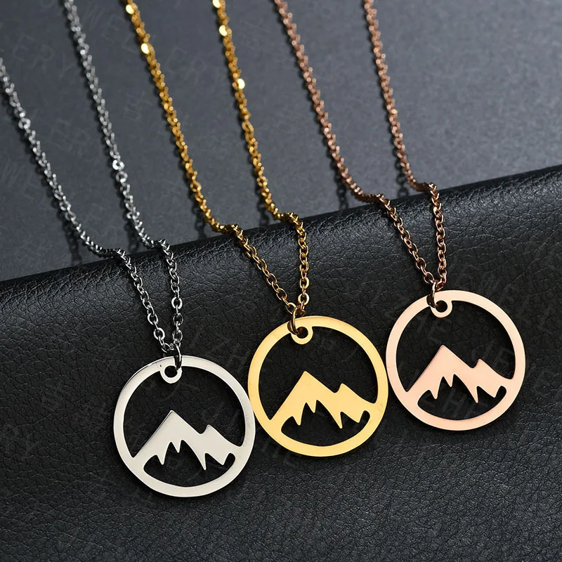 CJZBLXLX03746Mountain ожерелье с подвеской золотого и серебряного цвета минималистичное