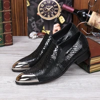 chaussure homme mens dress shoes genuine leather steel round toe oxford shoes for men low heels formal office shoes men male