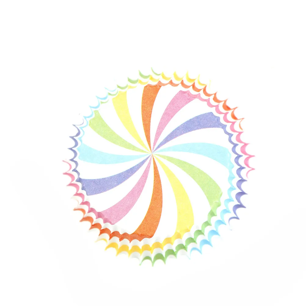 100 шт./лот цветная радужная бумага форма для кексов формы выпечки Маффин