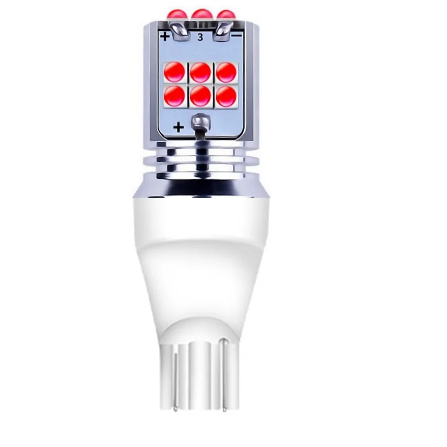2 шт. T15 W16W WY16W супер яркий 1800LM CREE чип светодиодный Автомобильный задний тормозной светильник обратный светильник автомобильный сигнал поворота Белый Красный Янтарный Желтый