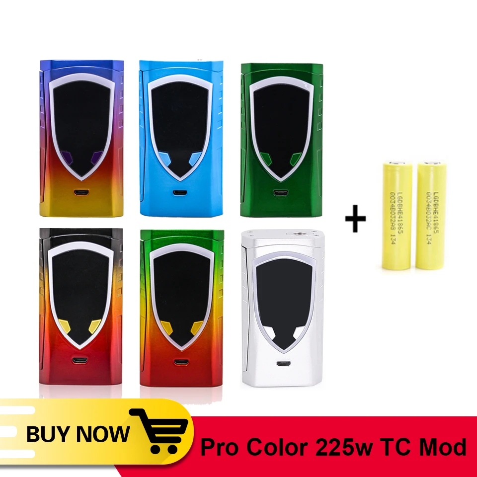 Оригинальный Veeape Pro цвет 225 Вт TC поле Mod kit для курение электронные сигареты Vape TFV8
