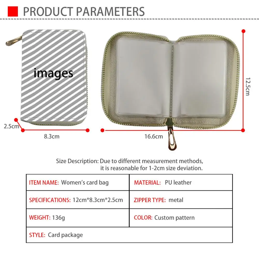 

Customized animal cute retro fresh personality Portable PU Leather Protector Organizer Card Wallet monedero Cartoon kaarten