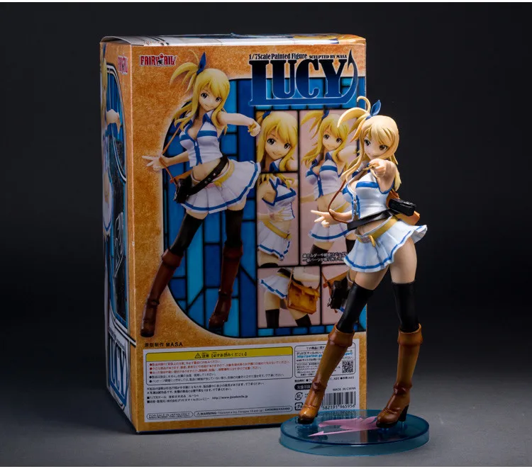 Аниме ПВХ hqf Fairy Tail фигурку Нацу Dragnir серый Fullbuster Сексуальная Люси модель игрушки украшения коллекции подарок 23 см