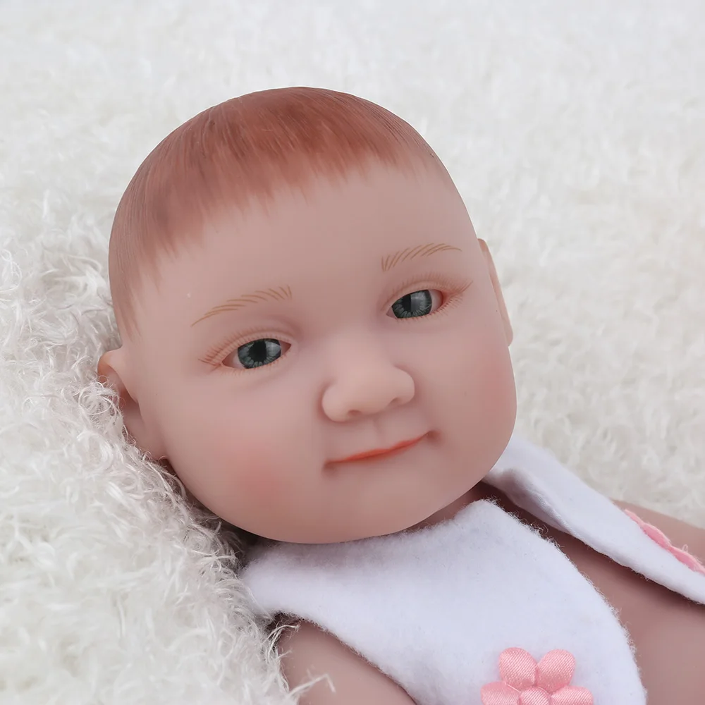 10 inch Mini Reborn Baby Doll Toys Kids Full Vinyl Bath Play Christmas Gift Promotion Lifelike Collection Girls NPKDOLL | Игрушки и