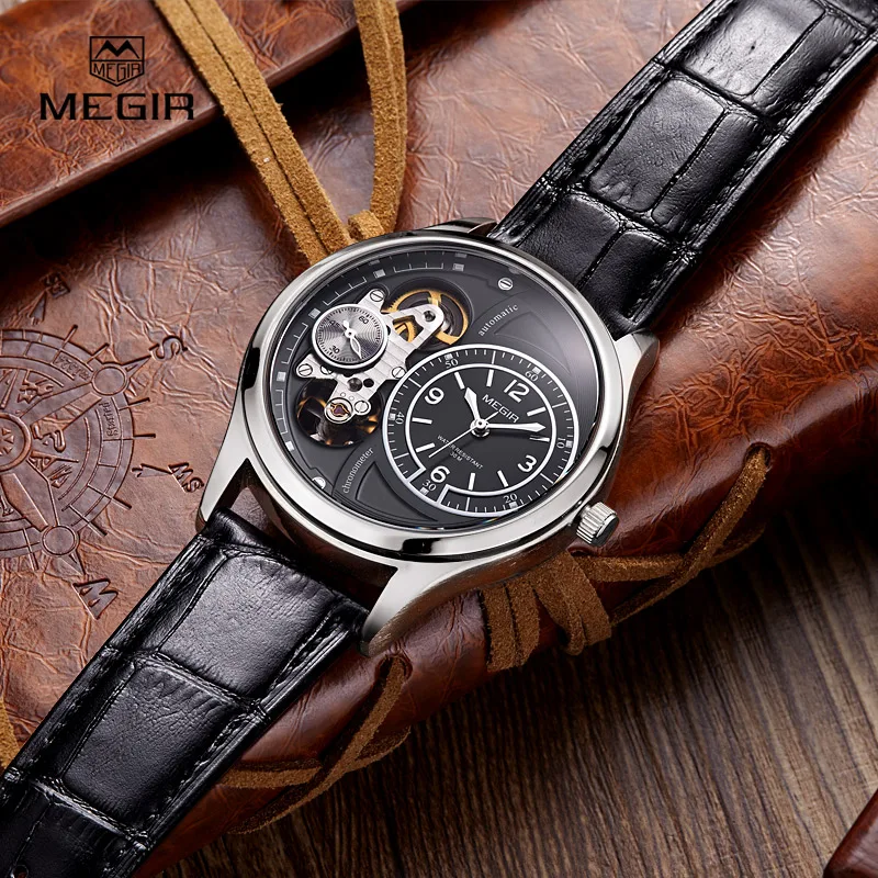megir hot brand waterproof quartz watch man fashion leather strap wristwatches men casual male masculino relojes watch hour 2017 free global shipping