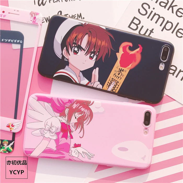 Чехол для iphone XR Cardcaptor Sakura+ пленка для экрана из закаленного стекла для iphone X XS Max 7 8 plus 6 S plus Sailor Moon+ ремешок
