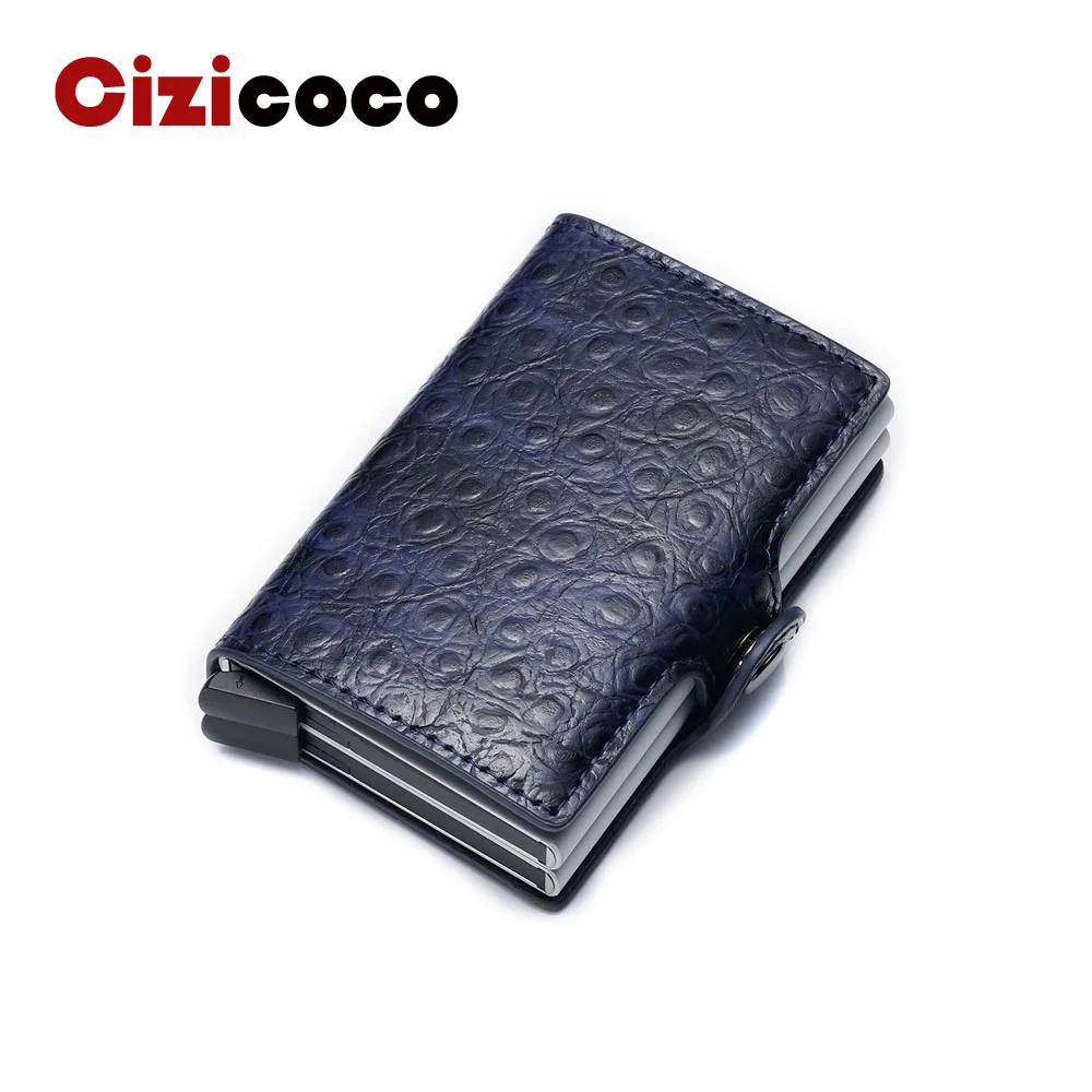 Cizicoco RFID мужской кожаный ID держатель для кредитных карт автоматический
