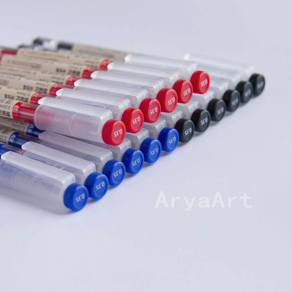 Гелевая ручка 0 35 мм черная синяя 6 шт./лот|muji style|gel pengel pen black |