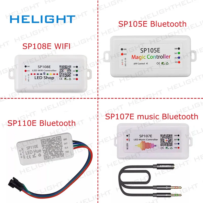 Музыкальный контроллер SP108E/sp107 e/SP105E/SP110E SPI Wi Fi Bluetooth pixel приложение для смартфона