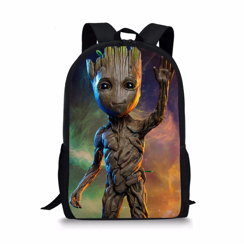 ThiKin мультфильм I am Groot школьная сумка для подростков мальчиков детская крутая ортопедическая школьная сумка черный милый начальный ребенок книжные сумки