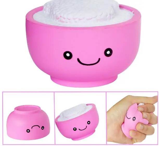 

5pcs/lot kawaii squishies jumbo stress relief toys Adorable Rice Bear Scented Charm Slow Rising Squeeze Stress Reliever Toys