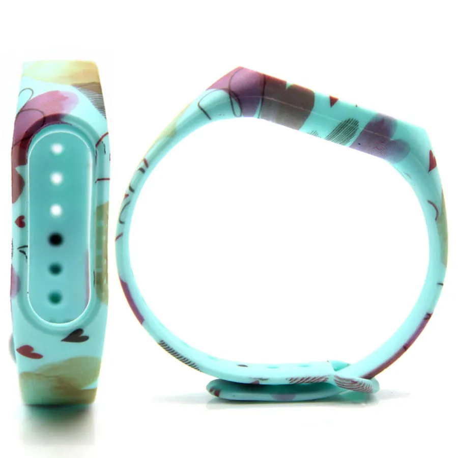 Для mi Band 2 с цветочным принтом сменный ремешок для Xiao mi силиконовые браслеты для mi Band 2 цветной браслет для mi Band 2