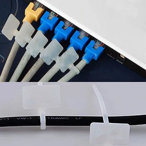100 шт. застежки молнии для кабелей Ethernet RJ45 RJ12|zip ties write|zip tiescable label |