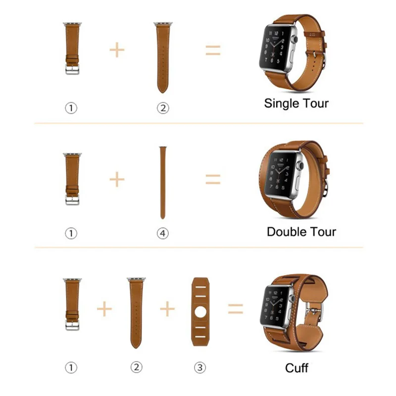 Высокое качество Манжеты/Одноместный/Двухместный Тур обертывания для apple watch band