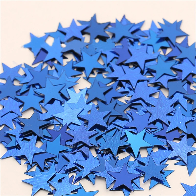 

Hot !1000PCS/Bag 10mm Five-Pointed Star Scatters Confetti Gold Silver 10MM Star Paper Scrap Wedding Party Table Decoration