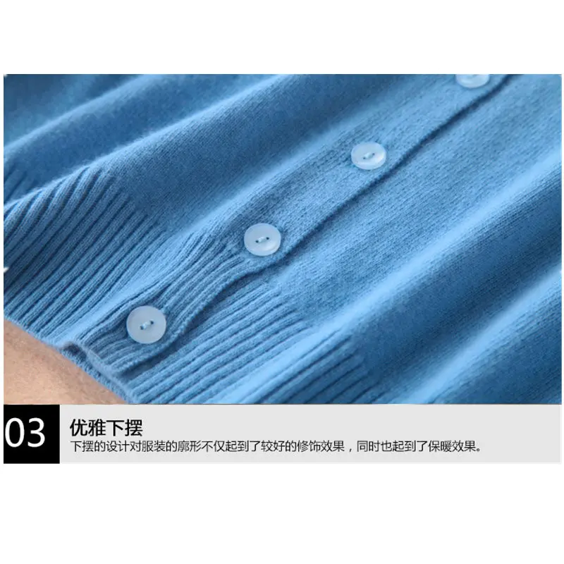 2018 New Cashmere Cardigan Female V-neck Long-Sleeved Solid Color Sweater Fashion Slim Ladies Casual Wild Jacket Women's |