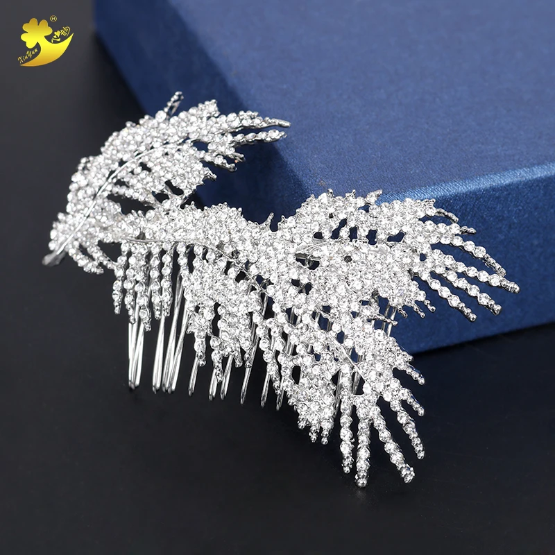 Fashion Floral Bridal Hair Combs Crystal Wedding Jewelry Women Party Hairpins Accessories Rhinestone Headwear | Украшения и