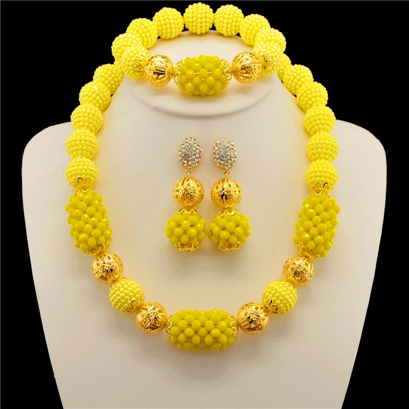 2017 Бесплатная доставка нигерийские бусы Свадебный комплект ювелирных изделий