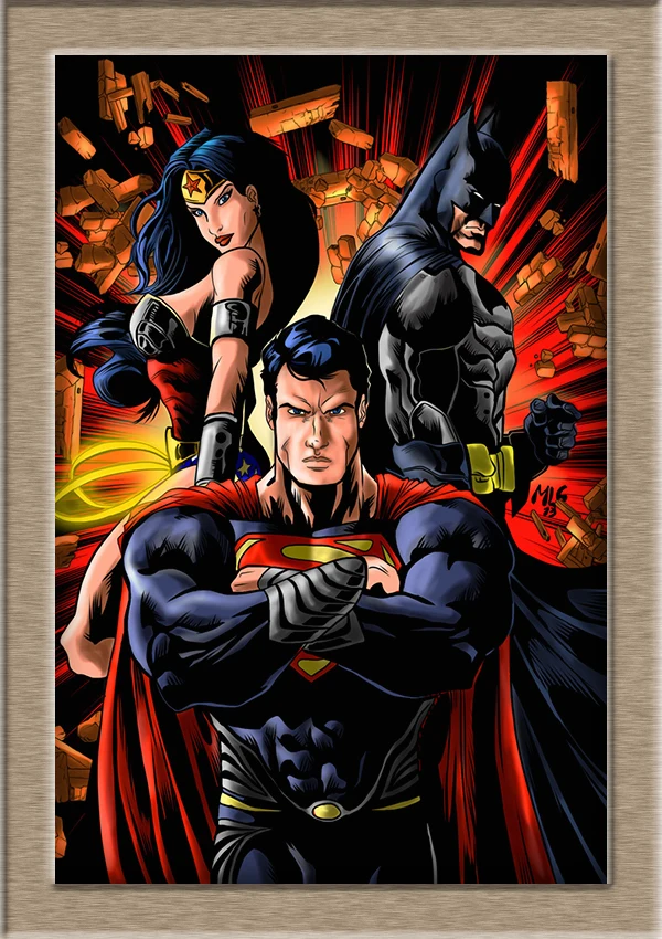 Американский Классический комиксы Super Hero серии Современной Поп элементы стены HD
