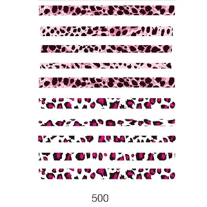 Новинка, стикеры 3D на ногти Nail Art, смешанный дизайн, наклейки для ногтей, Леопардовый принт, ультратонкие украшения для ногтей, водонепроницаемые инструменты для маникюра - Цвет: 500