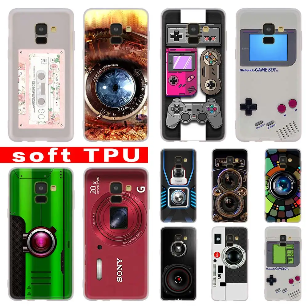 3D винтажная пленка камера Чехол Gameboy для Samsung Galaxy A8 A6 Plus A9 A5 A3 A7 2018 2017 2016 A50 A30 A40 A70 A10 A2