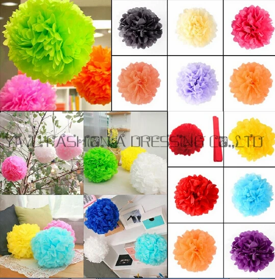 6 дюймов/10 дюймов/12 дюймов папиросная бумага pom poms 33 шт шарики из искусственных