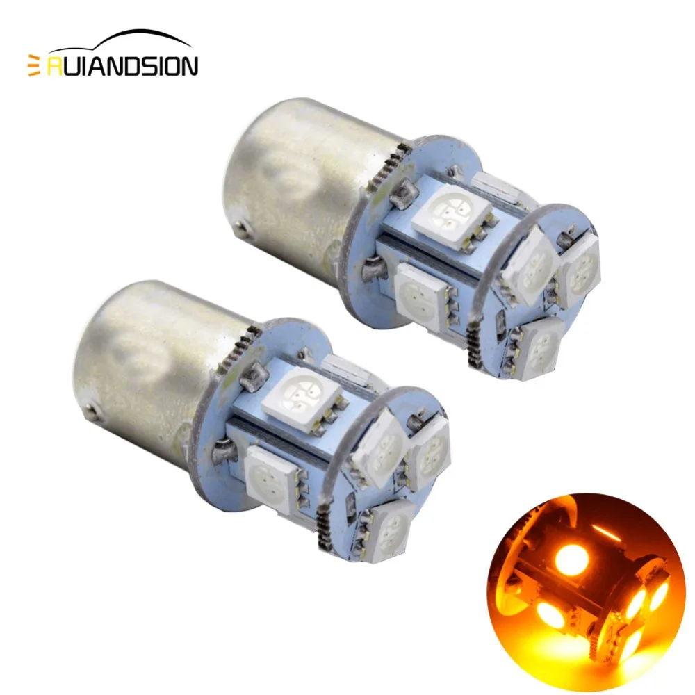 2 шт. 1156 bau15s py21w led 8 SMD 5050 желтый автомобиль хвост сигнала поворота светильник
