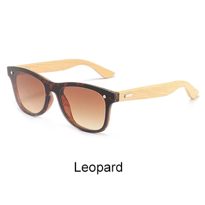 Leopard Ralferty квадратные бамбуковые солнцезащитные очки для мужчин и женщин деревянные солнцезащитные очки UV400 Мужские Женские очки аксессуары oculos feminino 1581 - Цвет линз: Leopard