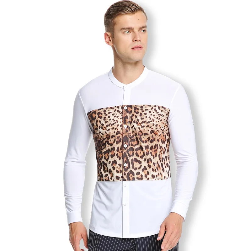 2018 Платья для конкурса бальных танцев Мужская модная рубашка танцев|Бальные