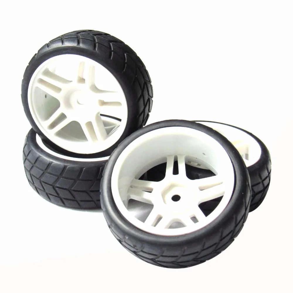4 шт. 12 мм колеса Ступицы резиновые шины и обода для 1/10 HSP HPI Traxxas Tamiya Sakura On Road Racing Sport